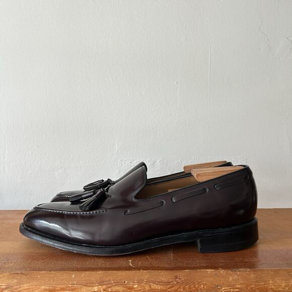 Men’s Johnston & Murphy Tassel Loafers Slip On Oxblood Size 11.5 D/B EUC Leather main image 7